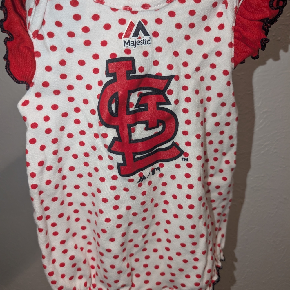 Majestic Red and White Polka Dot Kids Jersey